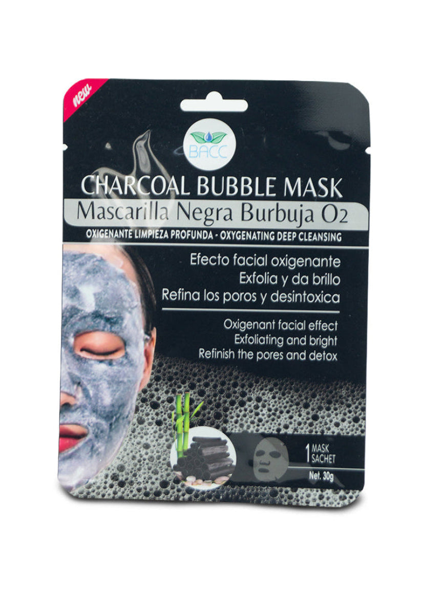 BACC mascarilla negra burbuja oxigena y limpia x 1 und 30g