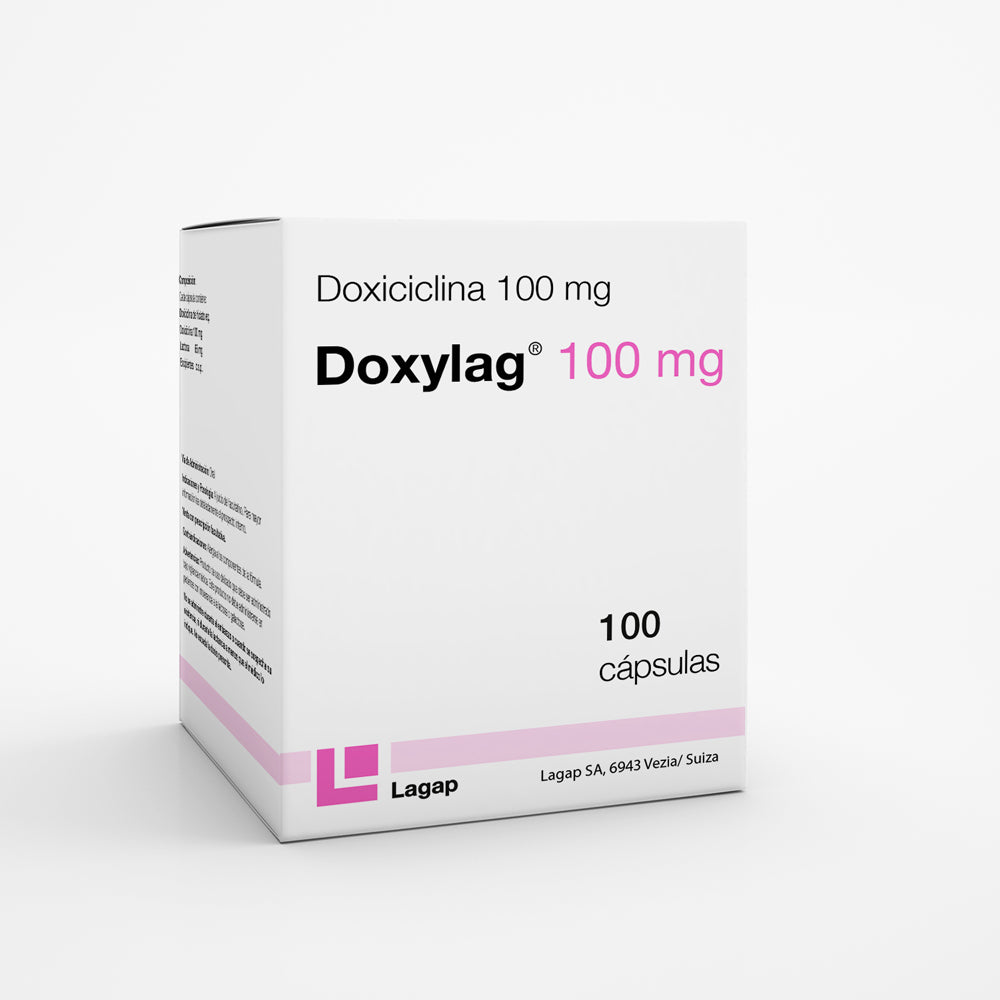 Doxylag doxiciclina 100mg X 100 cápsulas. Lagap