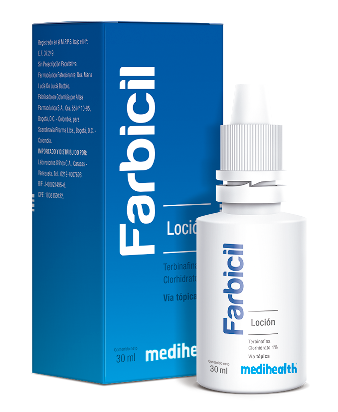 Farbicil loción terbinafina 1%. Medihealth