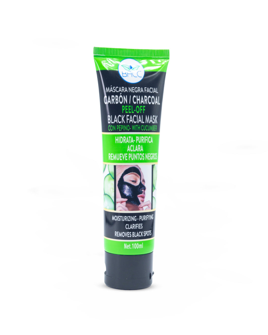 Máscara facial negra carbón Peel off 100mL BACC