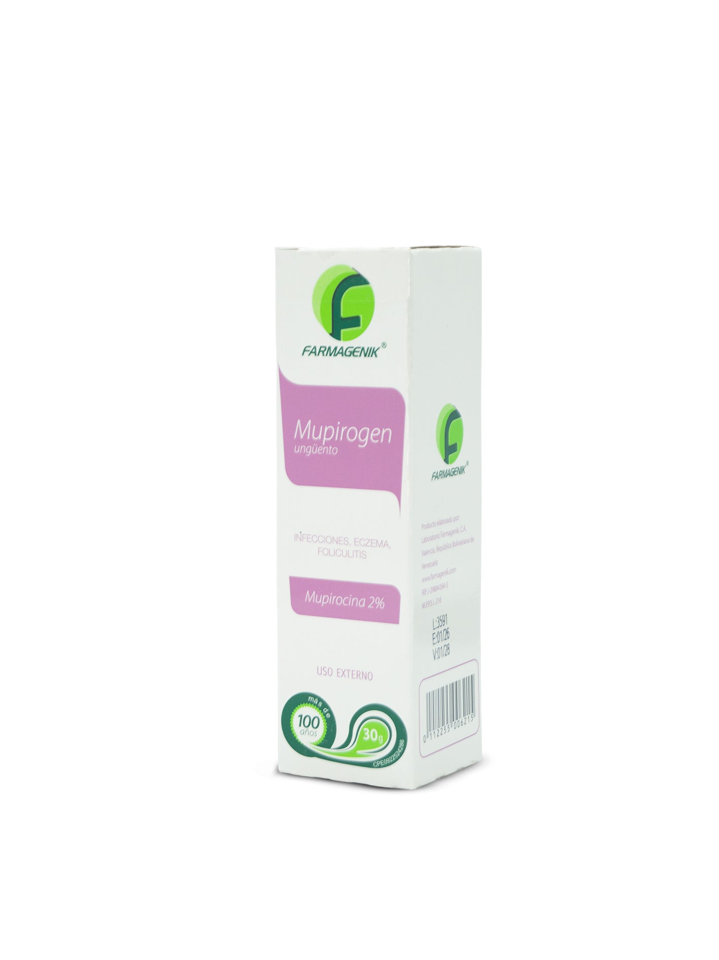 Mupirogen mupirocina 2% ungüento 30g. Farmagenik