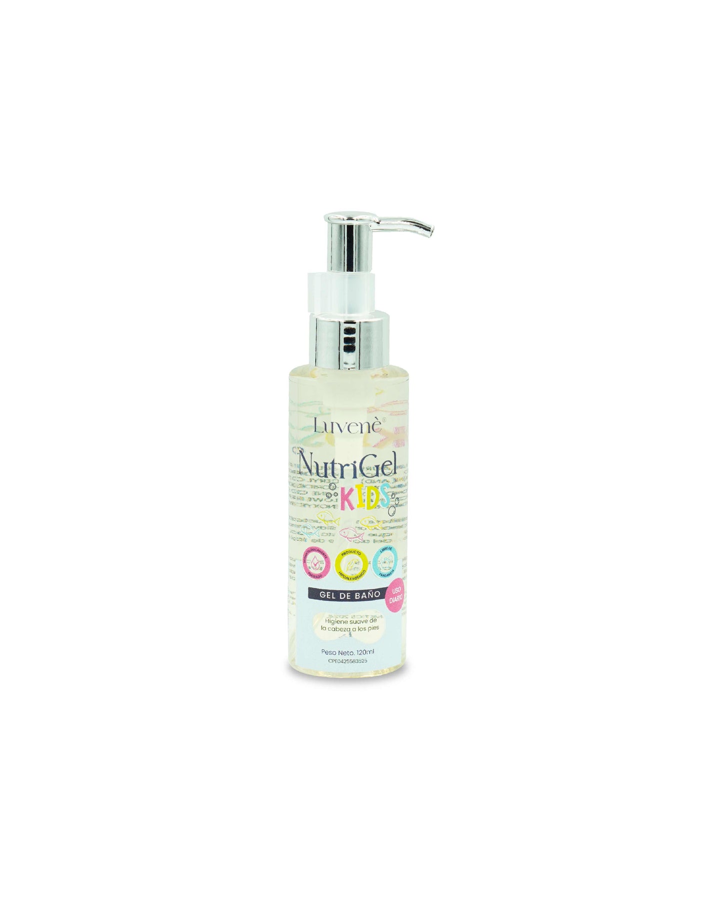 Nutrigel kids gel de baño 120mL. Luvene