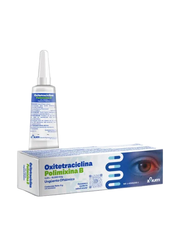 Oxitetraciclina polimixina B ungüento oftámico 6g. Zukati