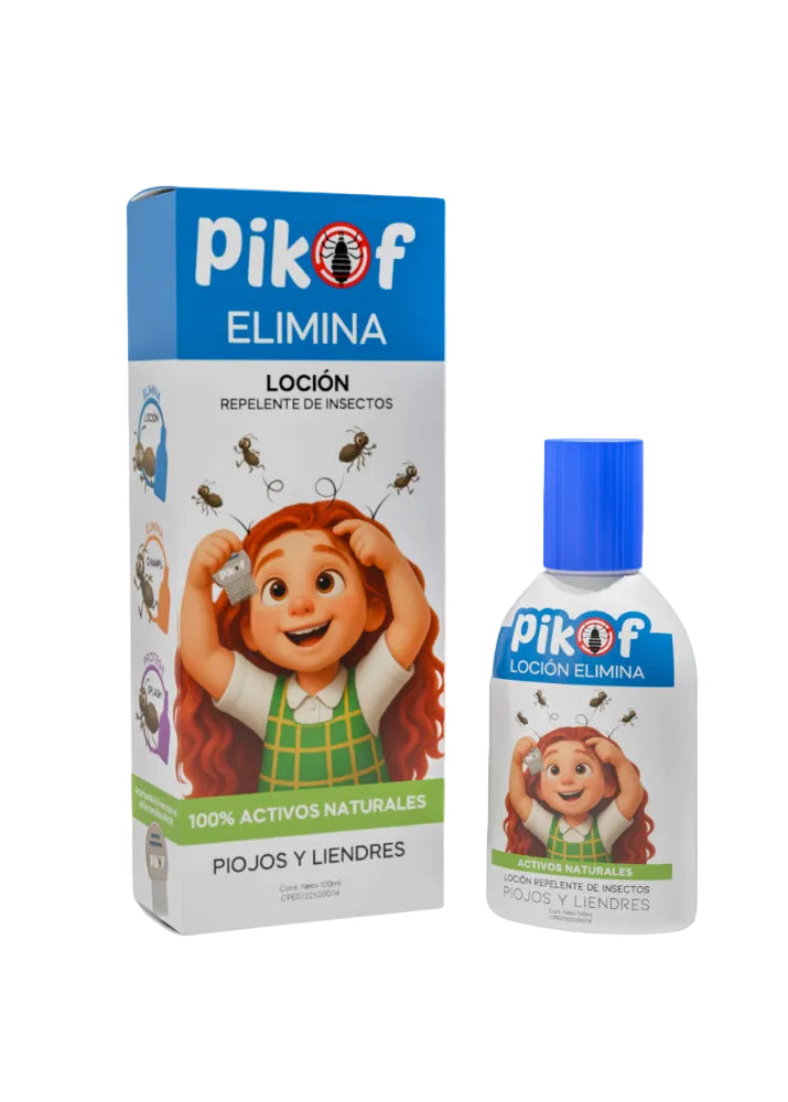 Pikof piojos loción para piojos y liendres, elimina 120mL