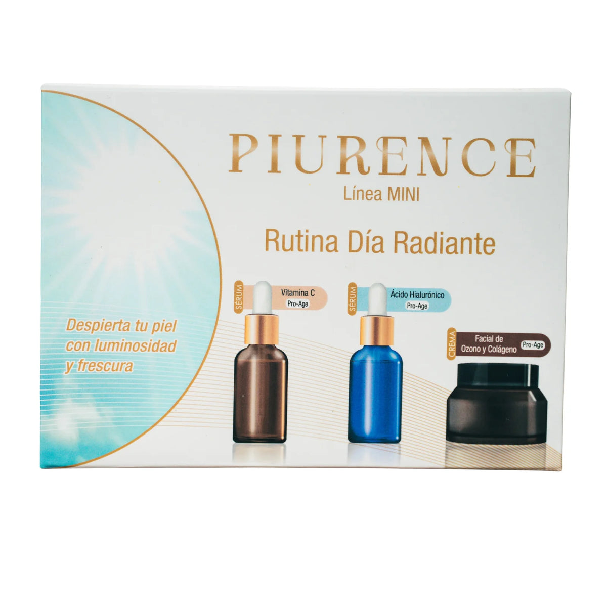 Piurence línea mini kit rutina día radiante