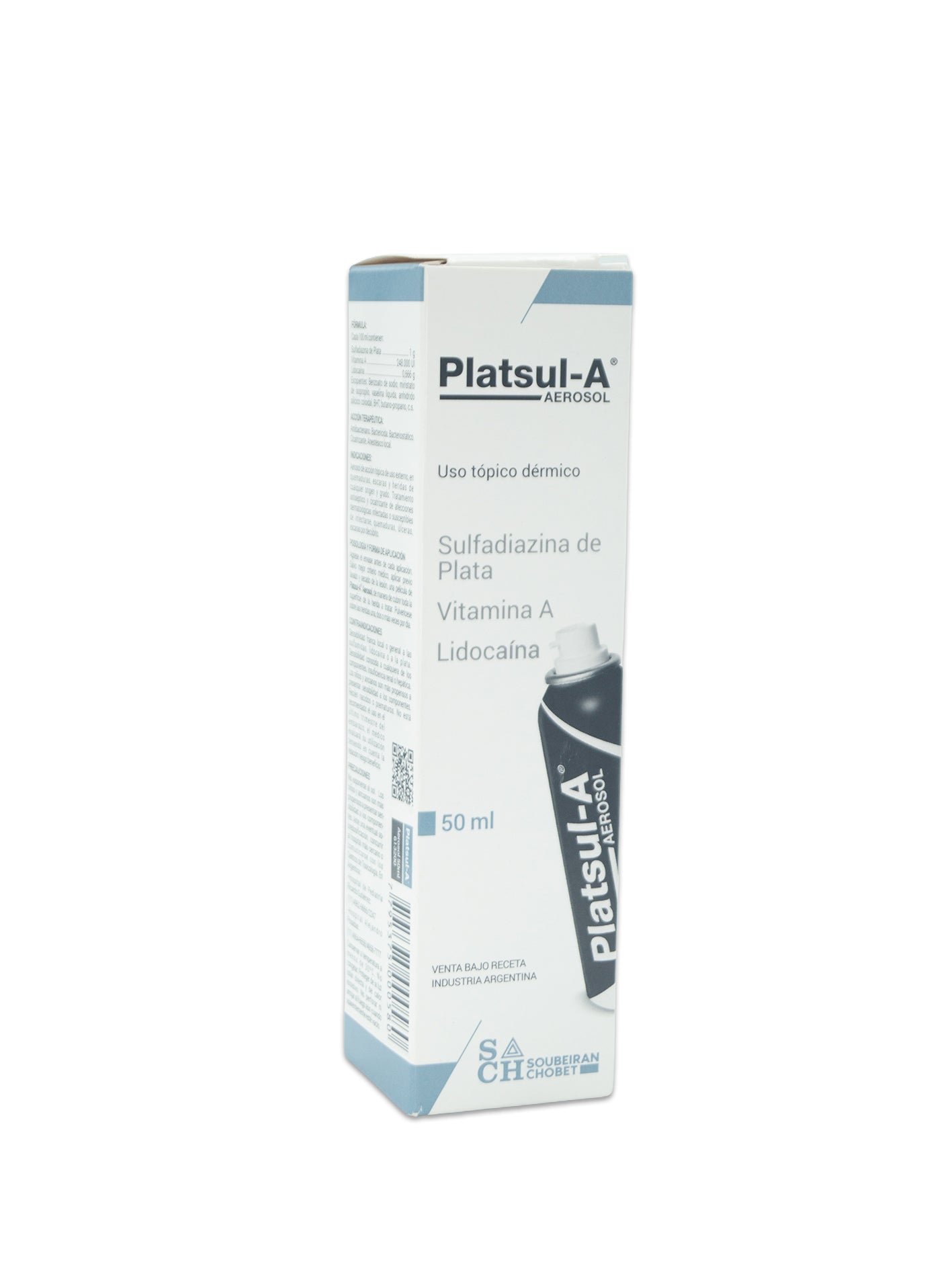 Platsul a aerosol sulfadiazina de plata y lidocaína 50mL. Sch