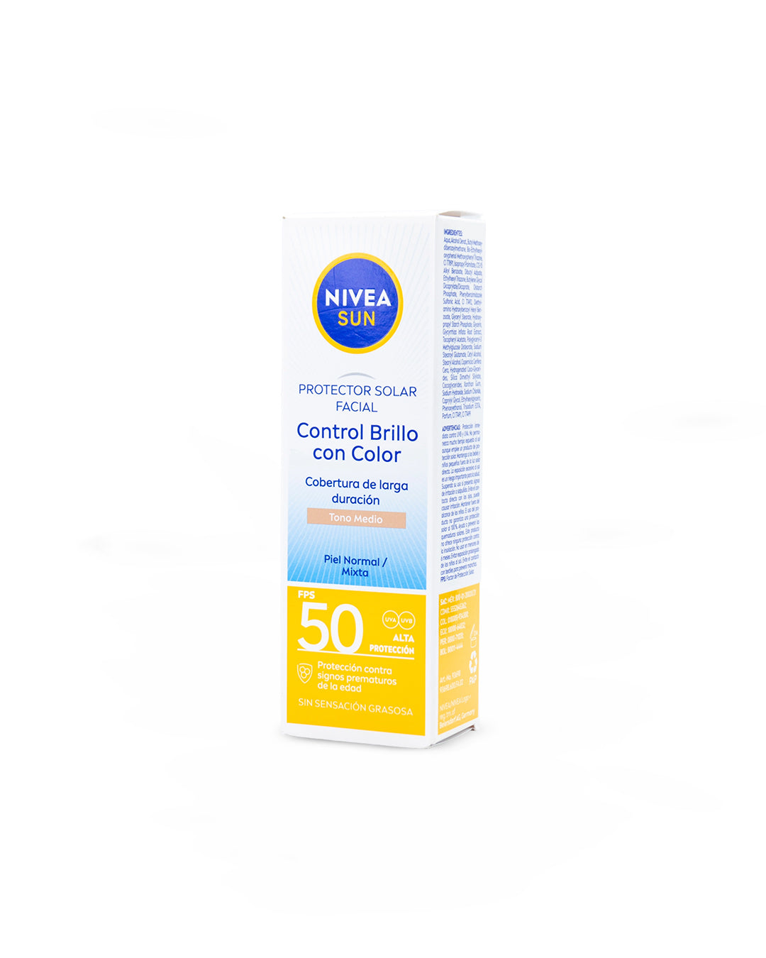 Protector solar control brillo con color FPS50 50mL Nivea