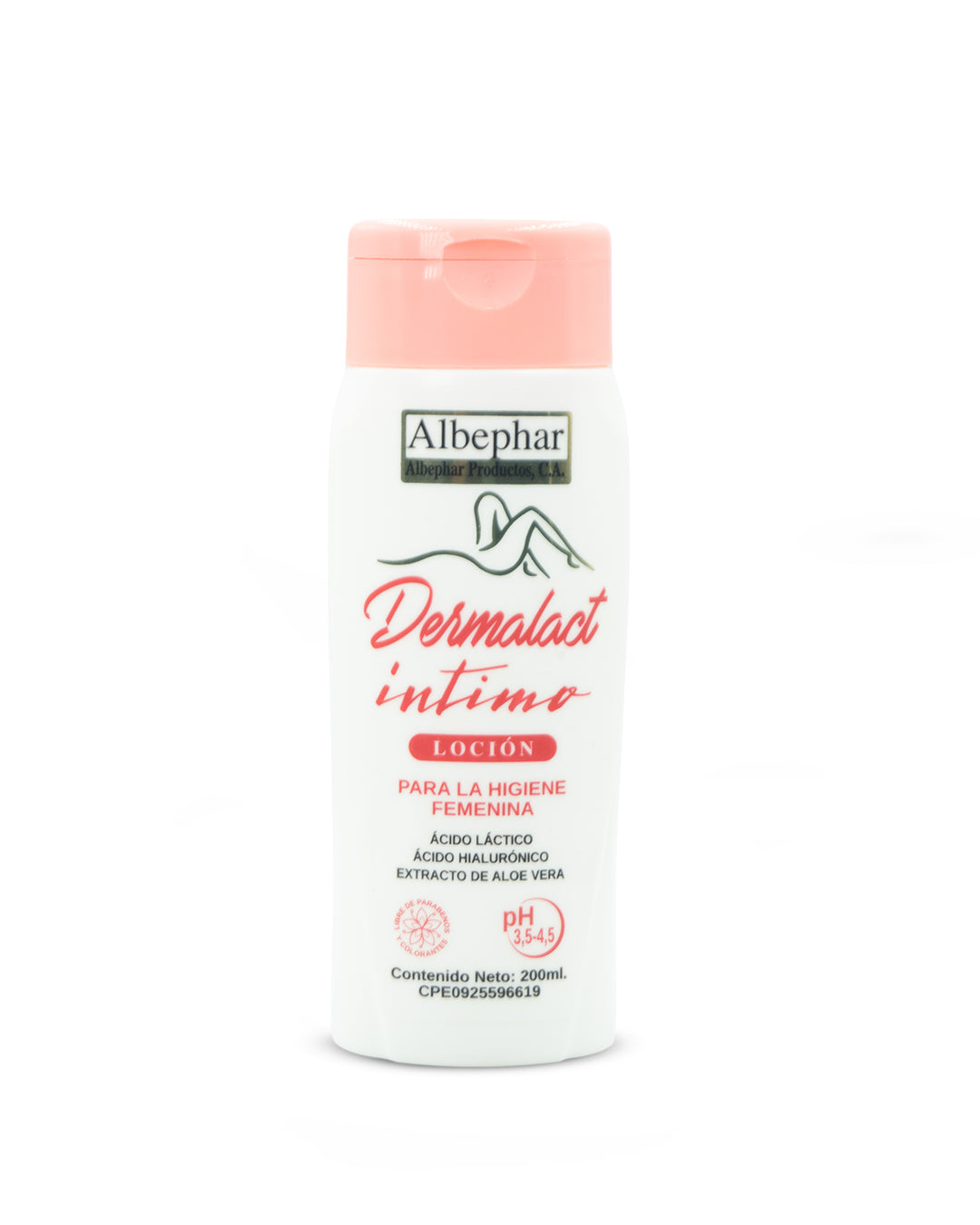 Dermalact íntimo loción limpiadora femenina 200mL. Albephar
