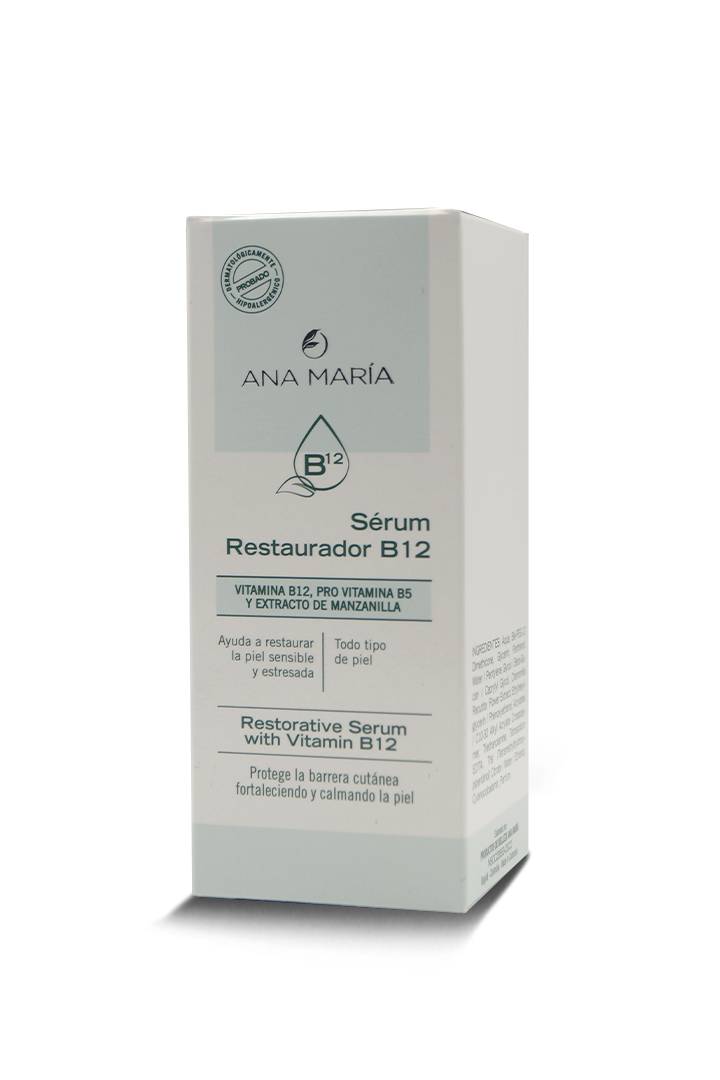 Sérum restaurador B12 protege, fortalece y calma 30mL. Ana María