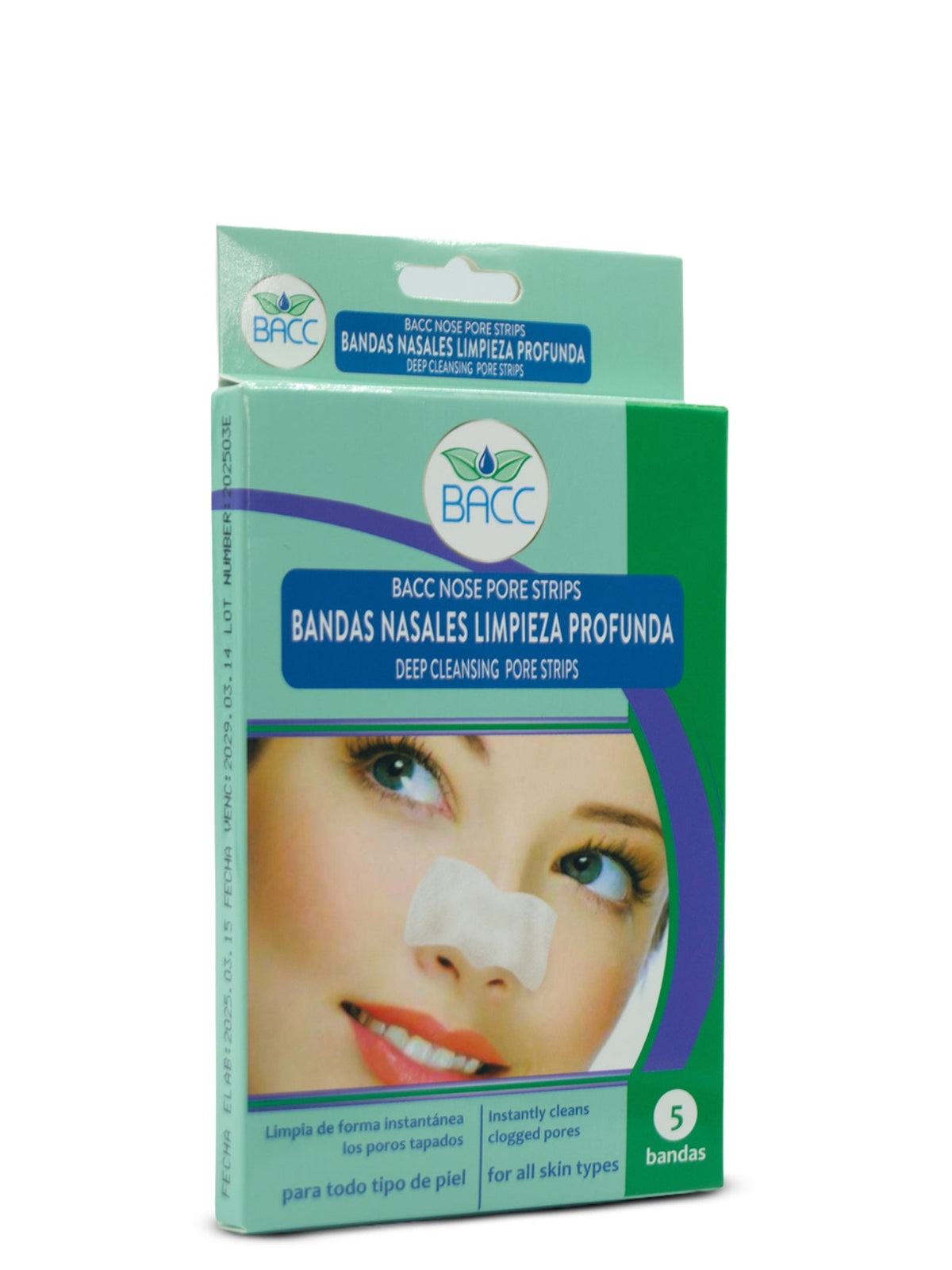 BACC bandas nasales limpieza profunda x 5 und