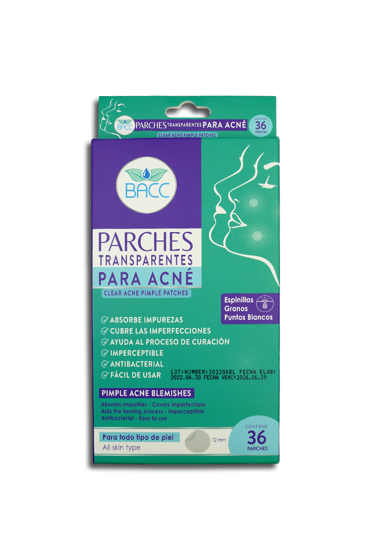 BACC parches transparentes para acné 36 unidades