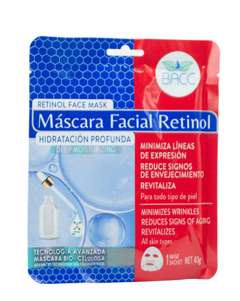 BACC máscara retinol revitaliza e ilumina x 1 und 40g