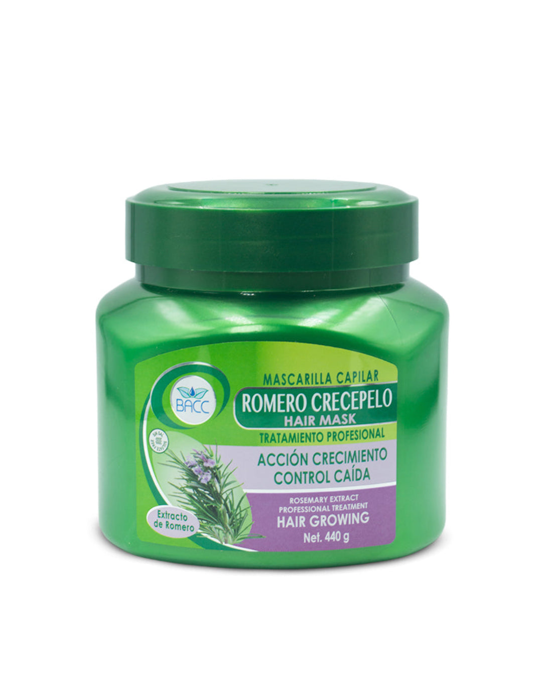 BACC romero crece pelo mascarilla capilar crecimiento y control caída 440g