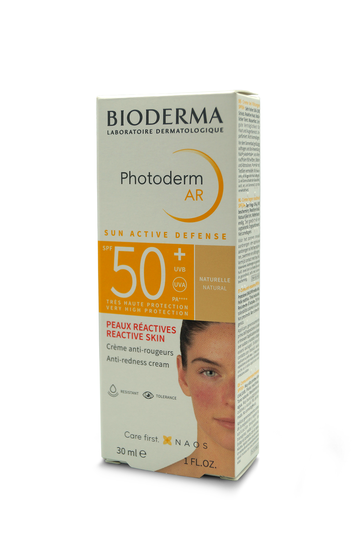 Photoderm AR natural crema antienrojecimiento, piel reactiva FPS 50 30mL. Bioderma