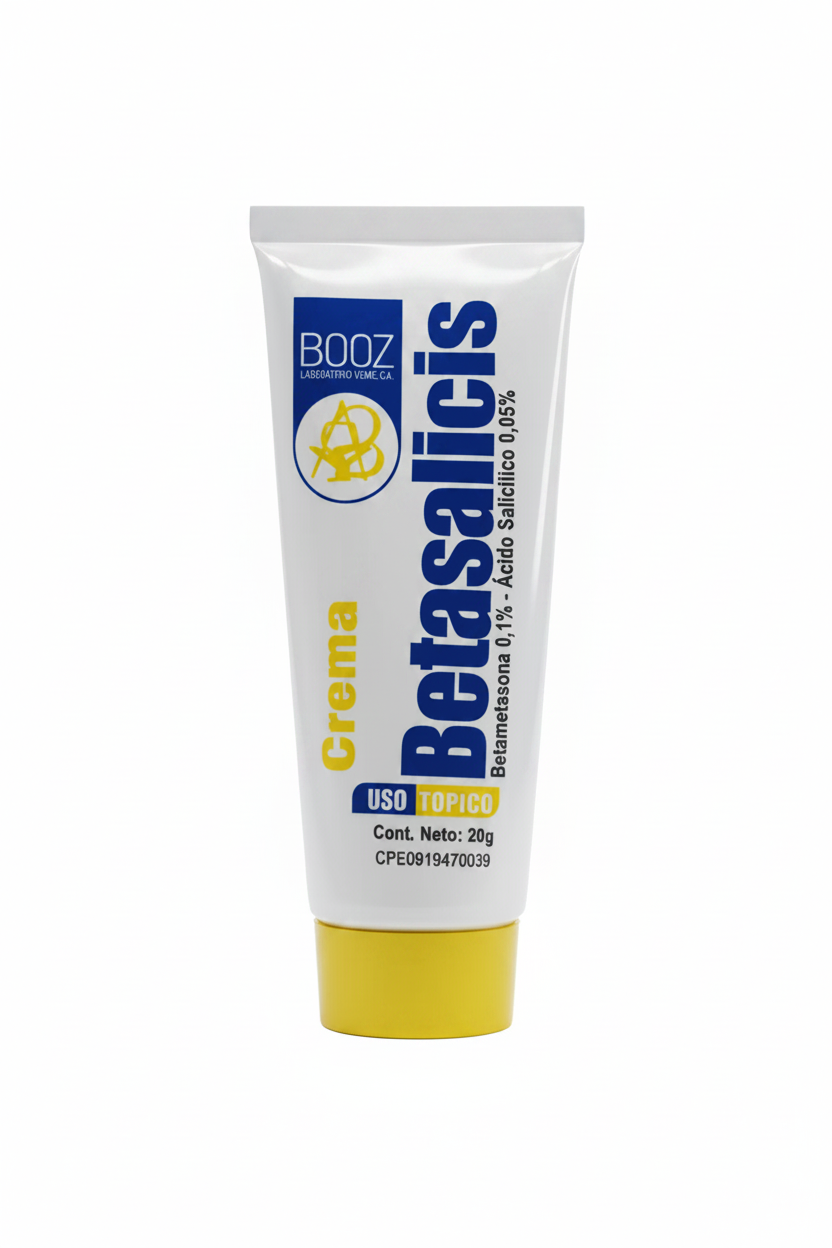Betasalisis betametasona 0.1% ácido salicílico 0.05% crema 20g. Booz