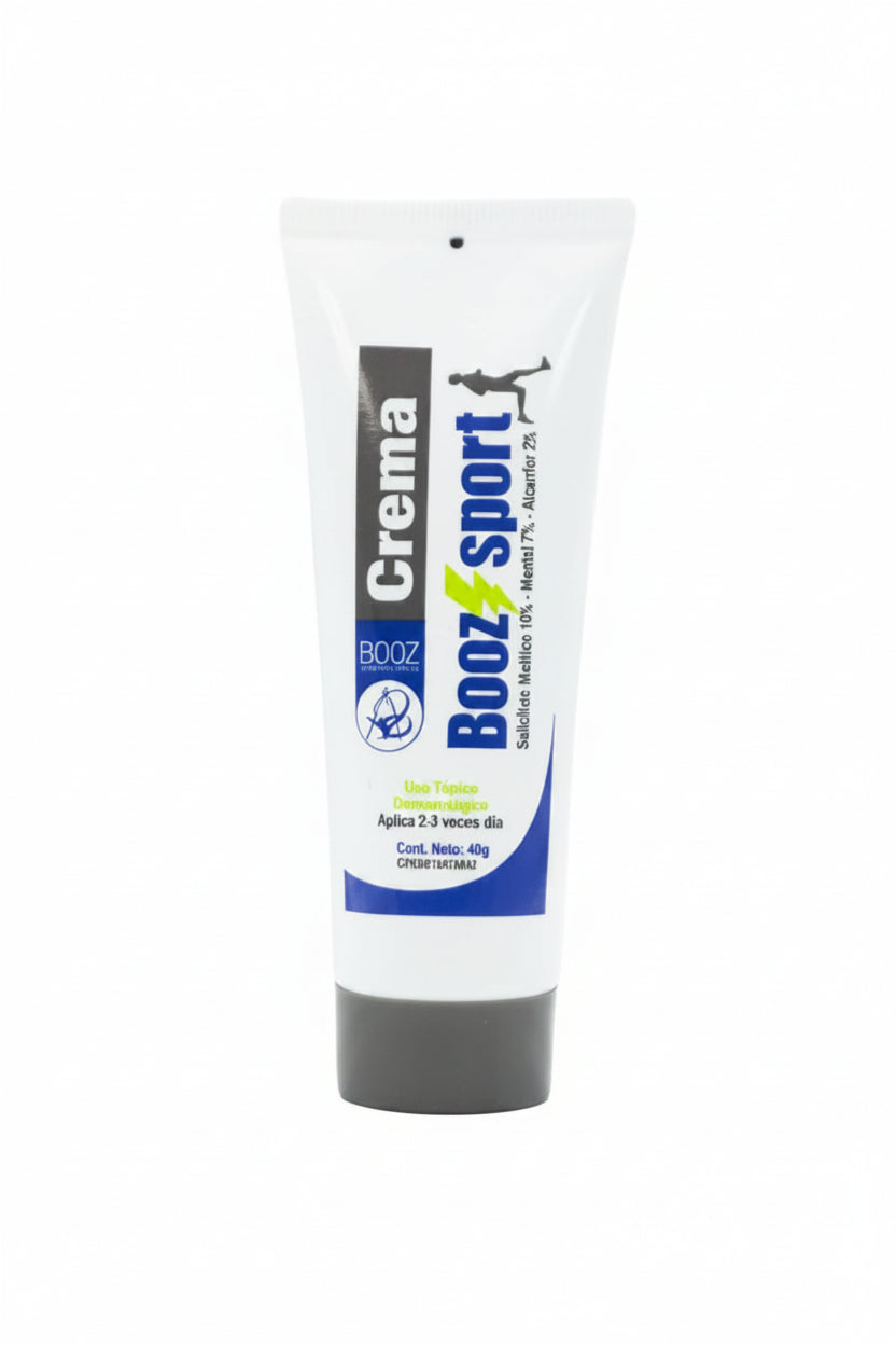 Sport crema alcanfor, mentol, salicilato de metilo 40g. Booz