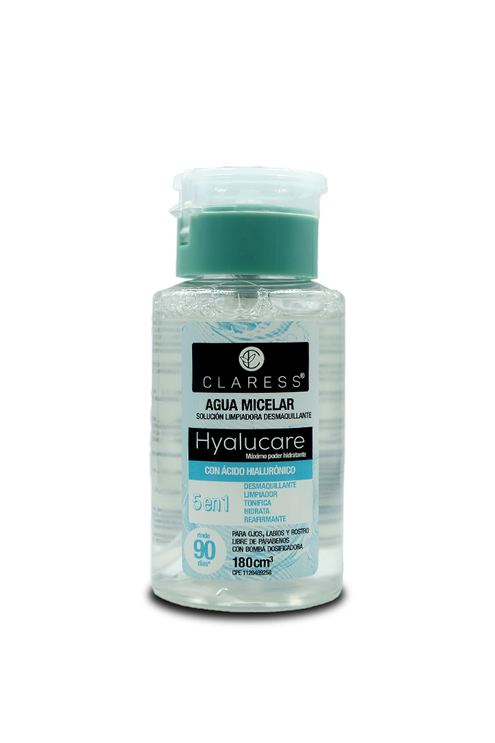 Claress agua micelar ácido hialurónico 180mL