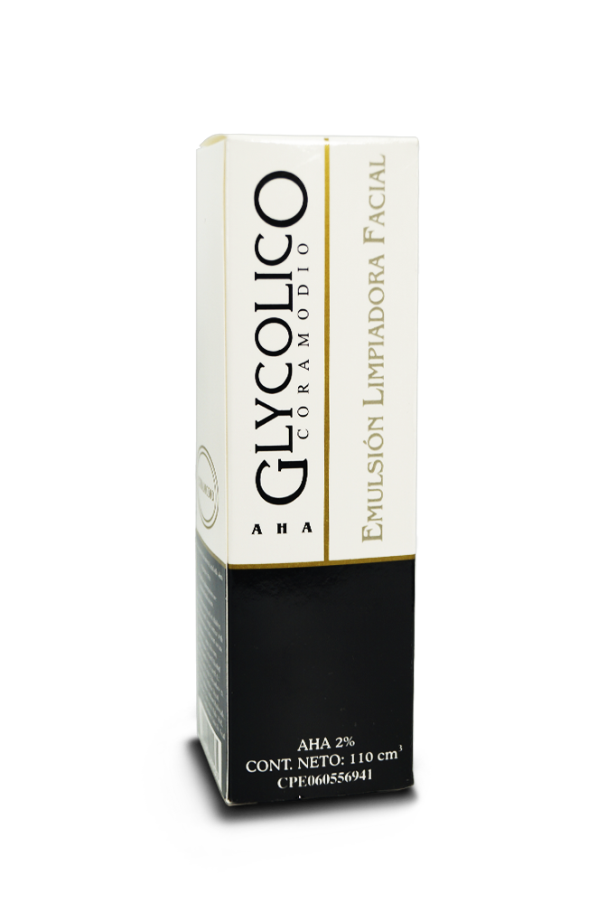 Glycolico emulsión limpiadora facial AHA 2% 110mL. Coramodio