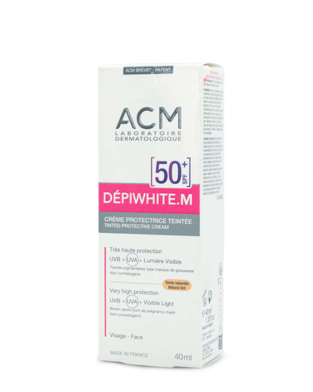 Depiwhite M crema FPS 50 con y sin color 40mL. ACM