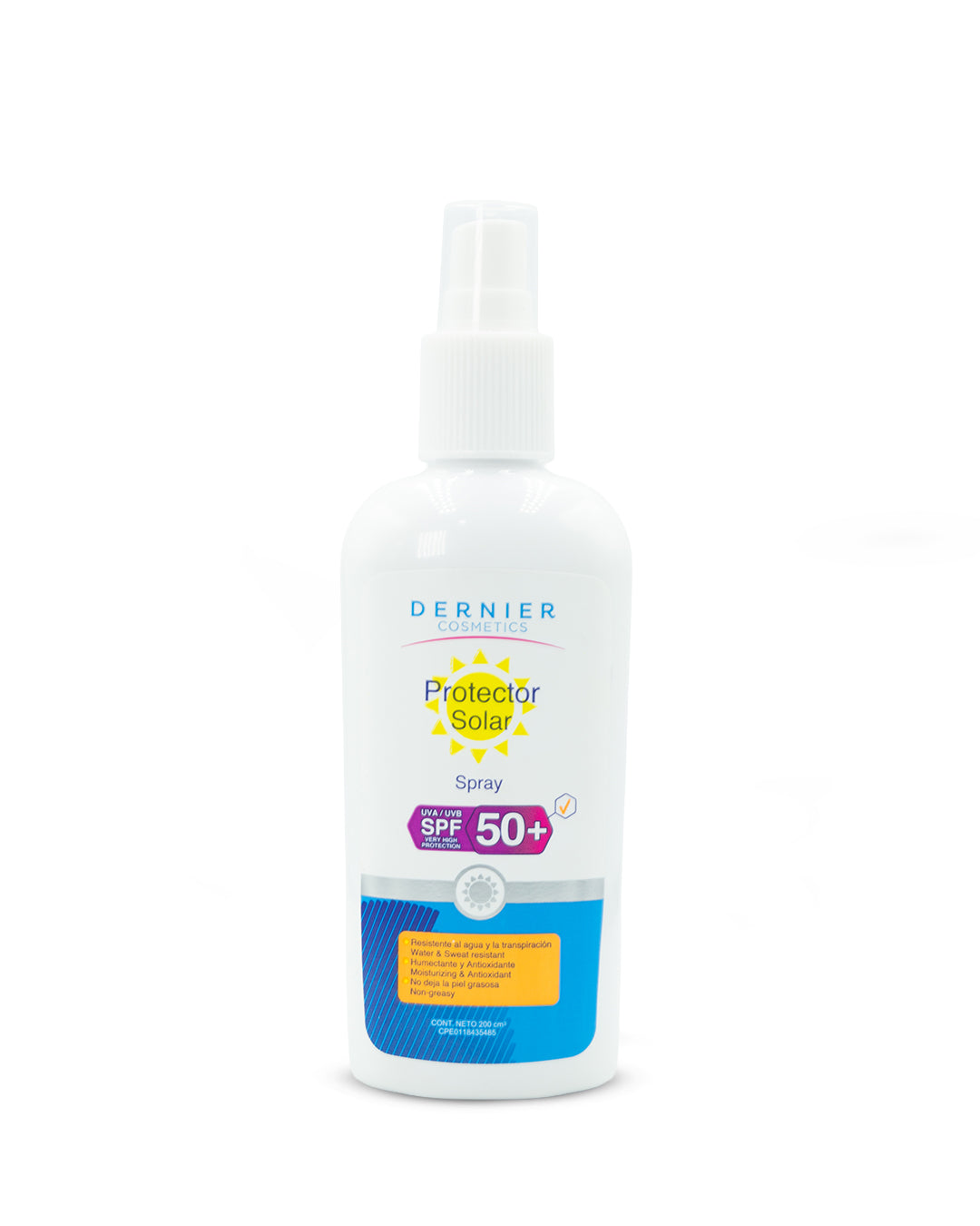 Protector solar spray FPS 50 200mL. Dernier