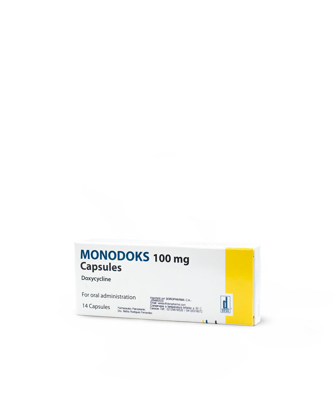 Monodoks 100mg x 10 cápsulas