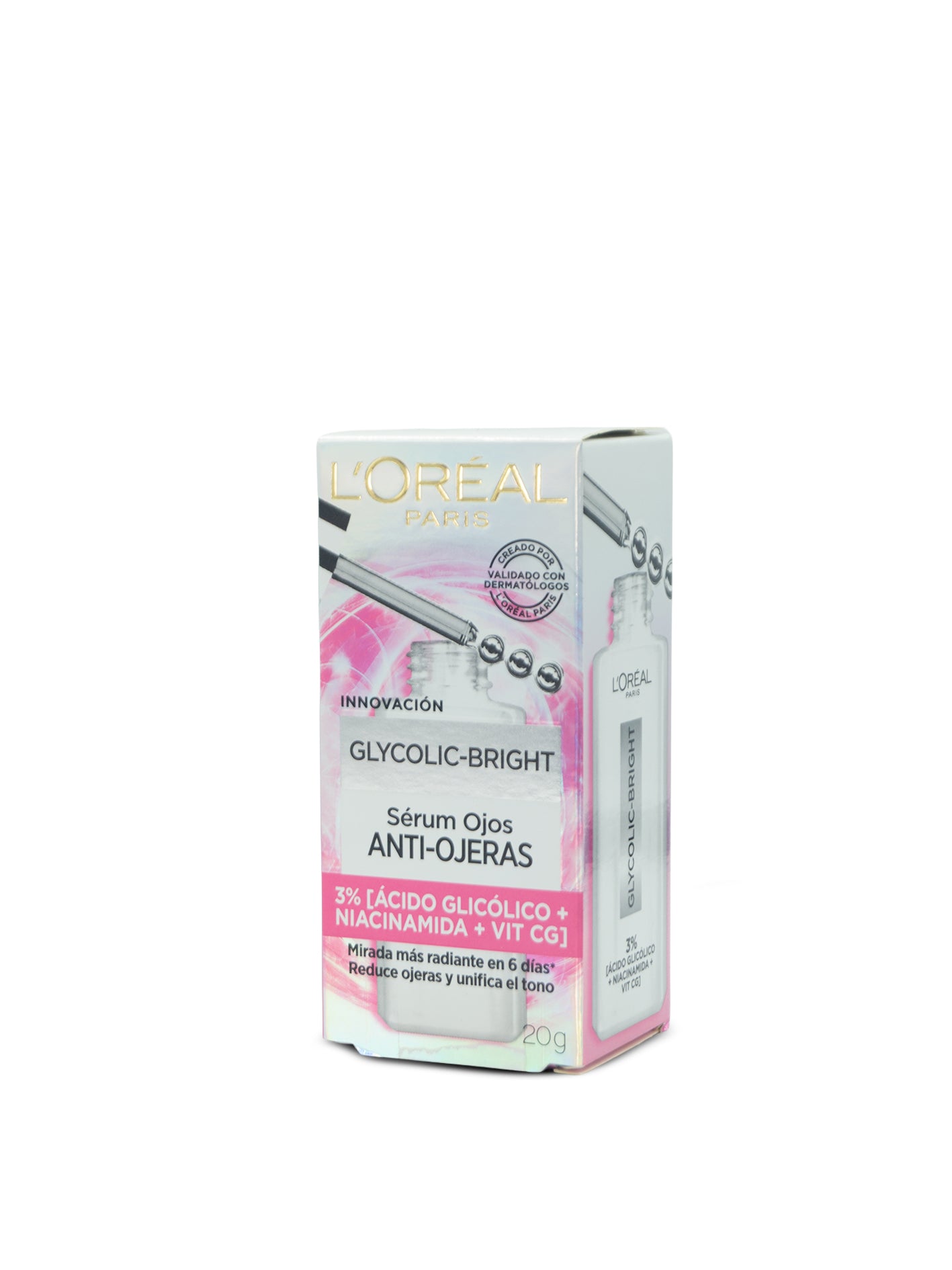 Glycolic bright sérum ojos antiojeras 20g. Loreal