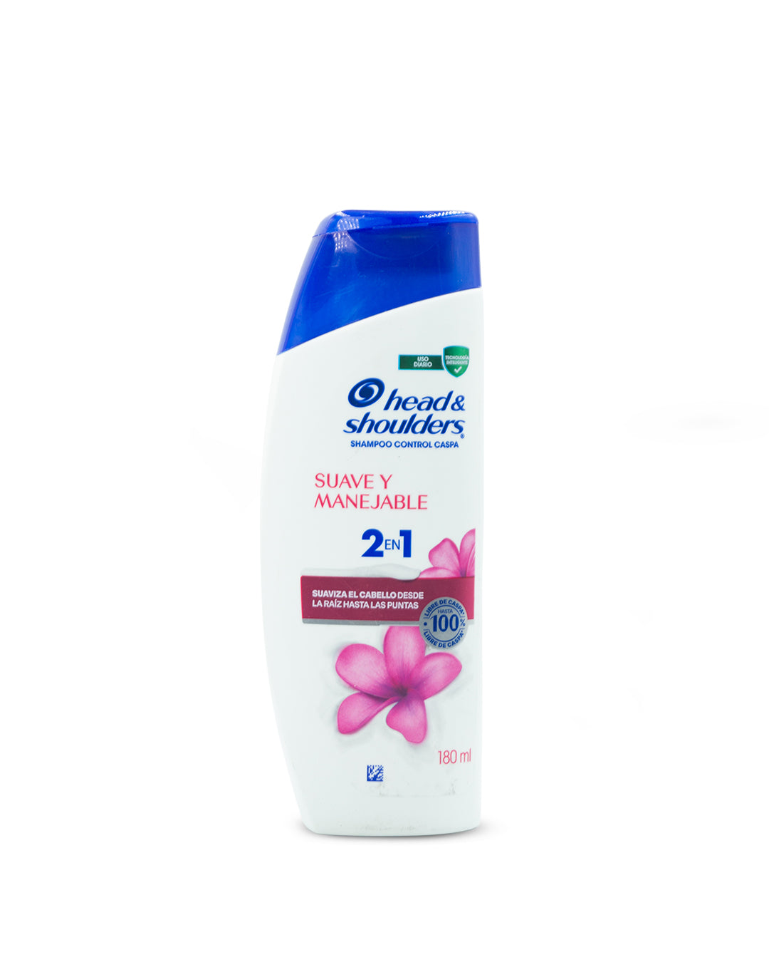 Head and shoulders suave y manejable champú 2 en 1 control caspa 180mL