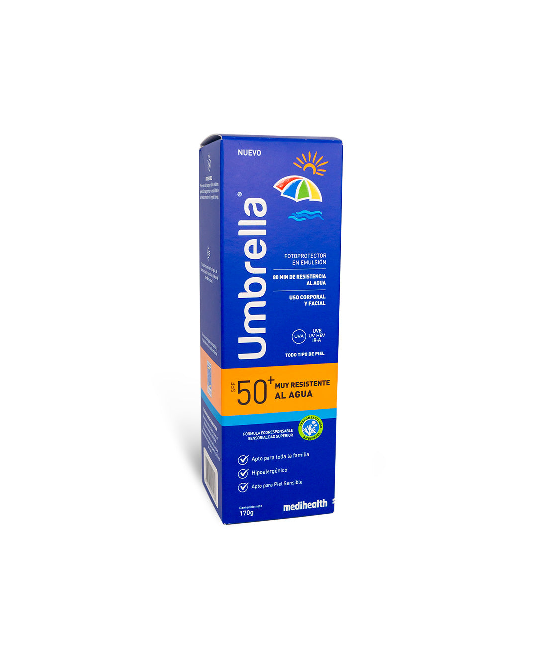Umbrella muy resistente al agua emulsión FPS 50 170g. Medihealth