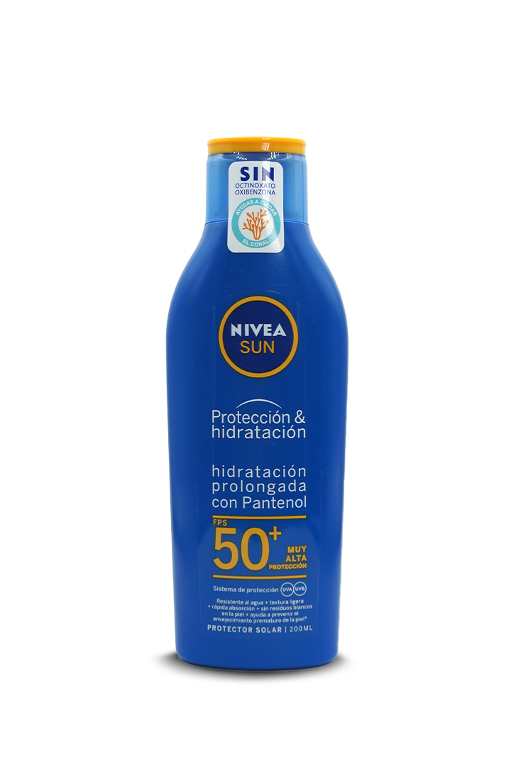 Nivea sun protección e hidratación loción FPS 50.