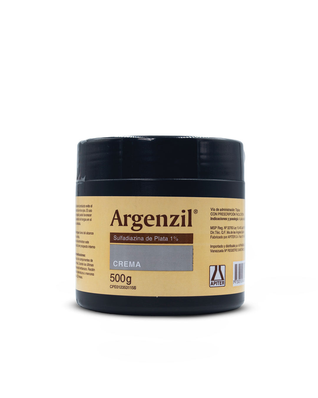 Sulfadiazina de plata argenzil crema 500g