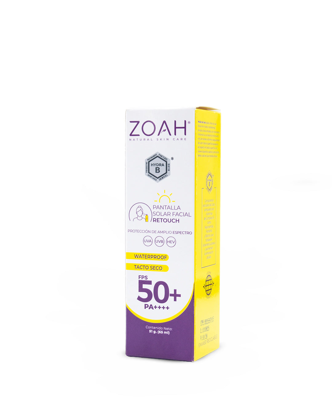 Zoah Sun care pantalla solar facial retouch aerosol FPS 50 65mL