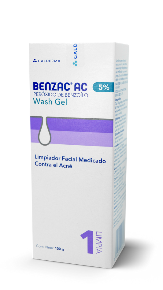 Benzac AC 5% wash gel 100g