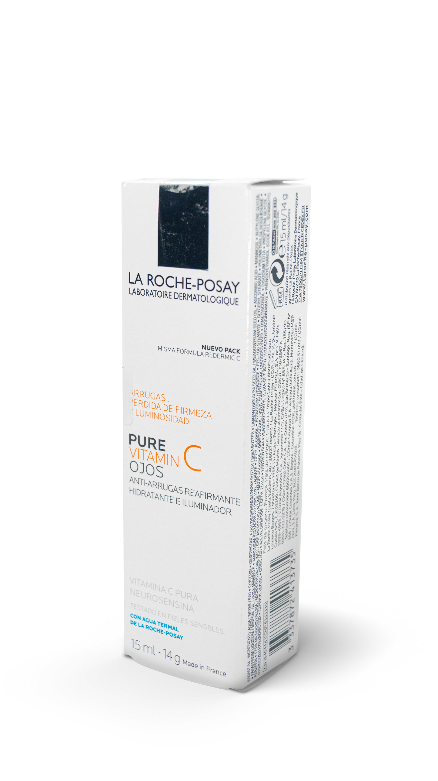 Pure vitamin C crema ojos antiarrugas 15mL. La Roche Posay