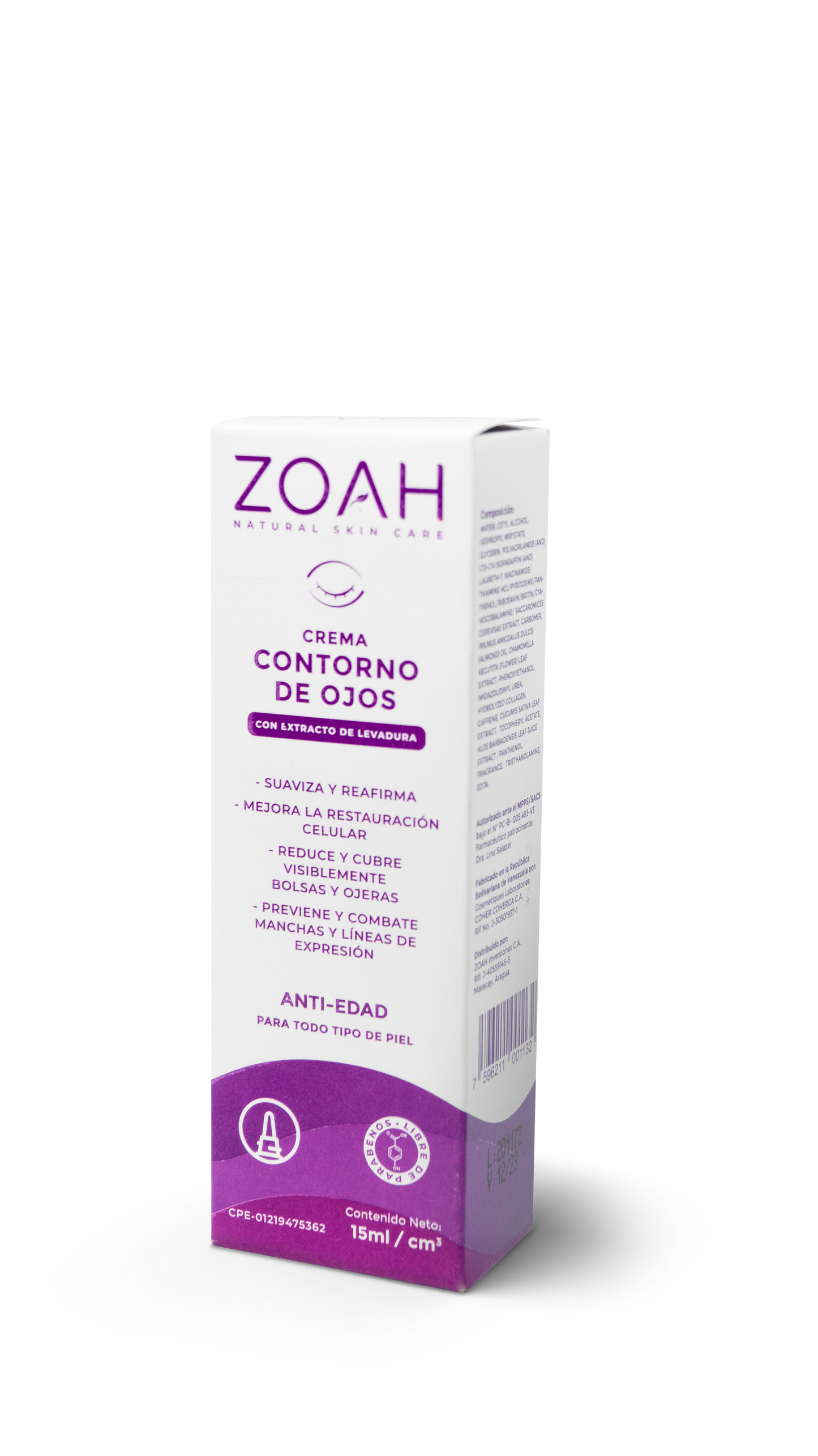 Zoah crema contorno de ojos 15mL