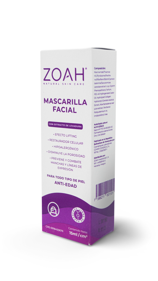 Zoah mascarilla facial roll-on 50mL
