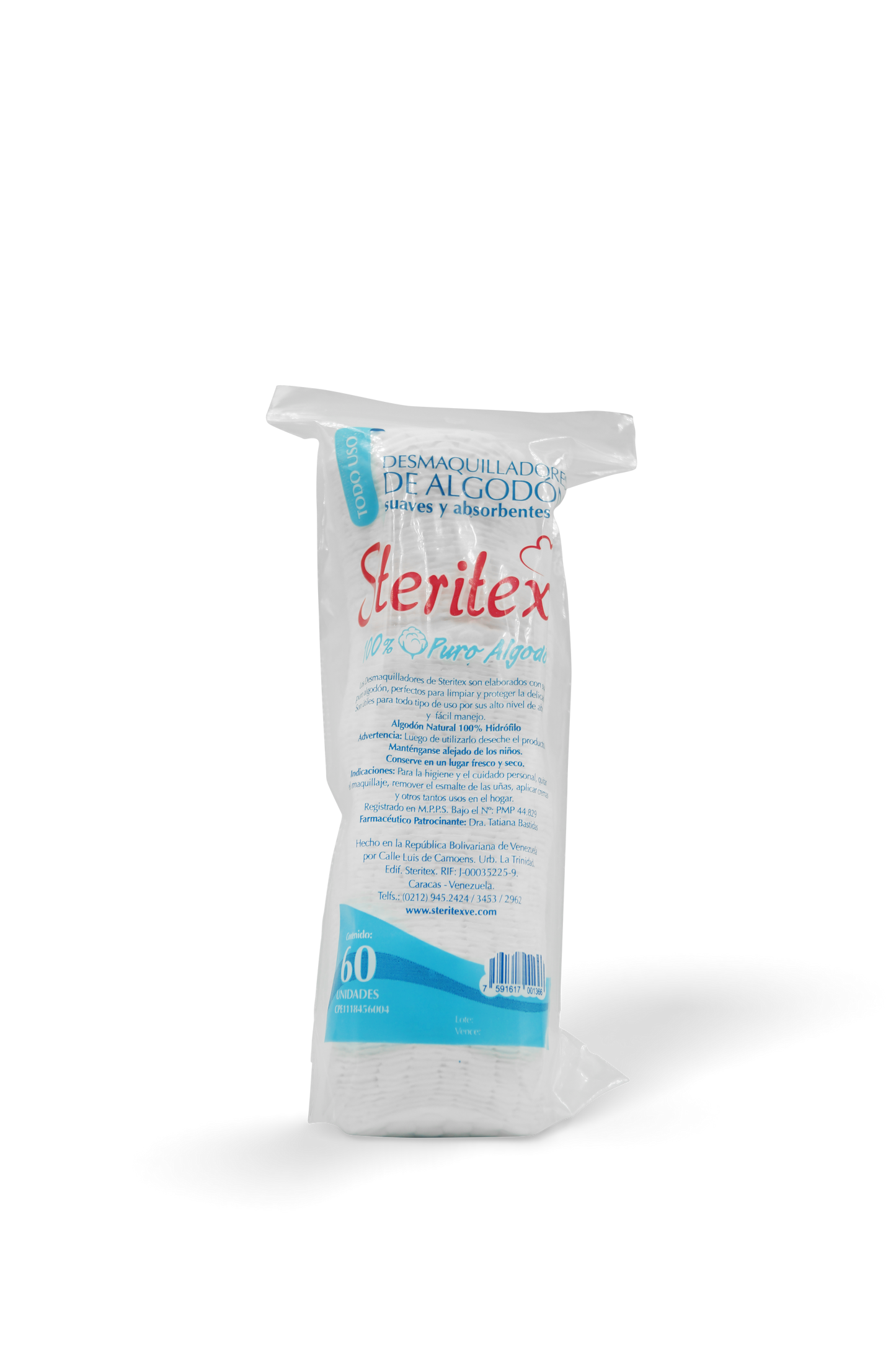 Discos desmaquillantes de algodón 60 unidades