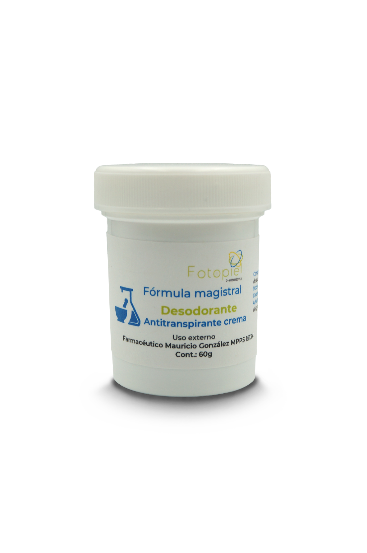 Fórmula magistral desodorante antitranspirante