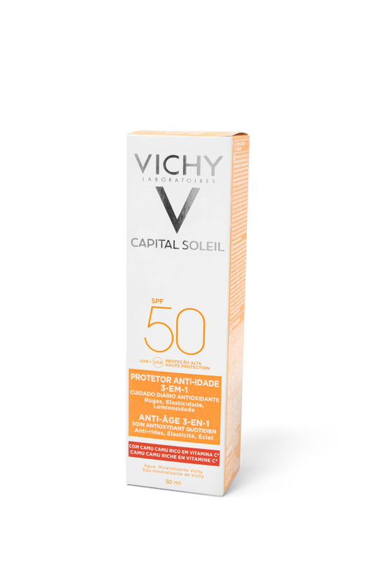 Vichy Capital Soleil cuidado anti-edad 3 en 1 SPF 50+ 50mL