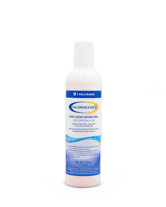 Chlorhexidex 0.3% jabón líquido antibacterial. Coramodio
