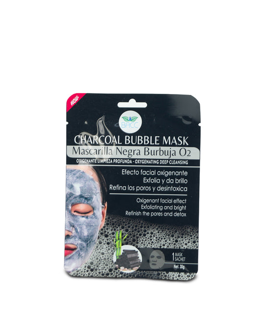 BACC mascarilla negra burbuja oxigena y limpia x 1 und 30g