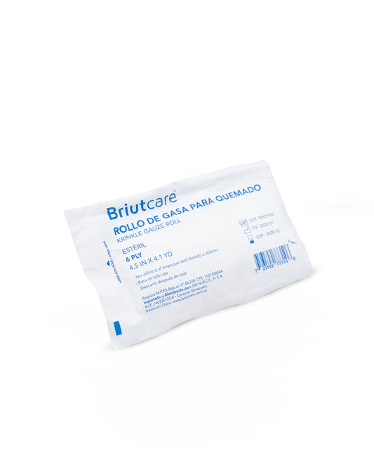 Briutcare gasa estéril para quemado 6 ply x 1 und