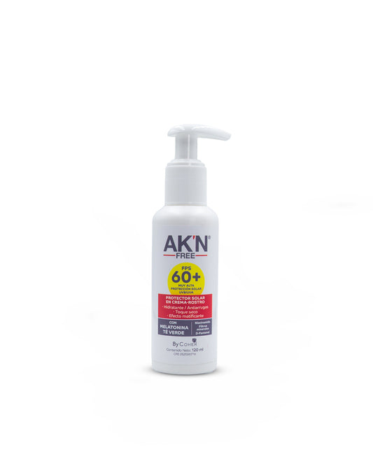 AKN free protector solar FPS60+ crema mate 120mL