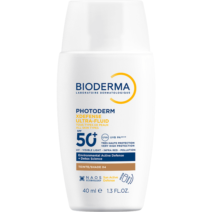 Photoderm xdefense ultrafluid con y sin color FPS 50 40mL. Bioderma