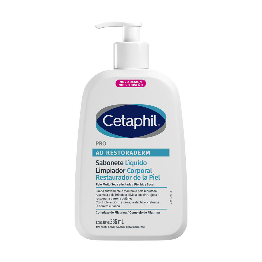 Cetaphil pro AD restoraderm limpiador corporal 236mL. Galderma