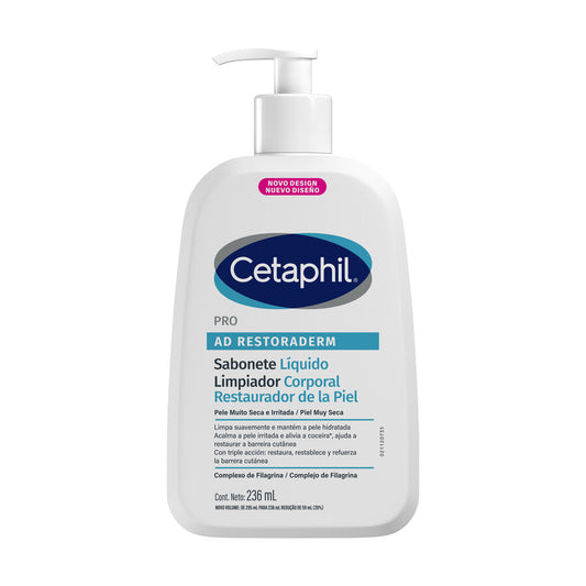 Cetaphil pro AD restoraderm limpiador corporal 236mL. Galderma