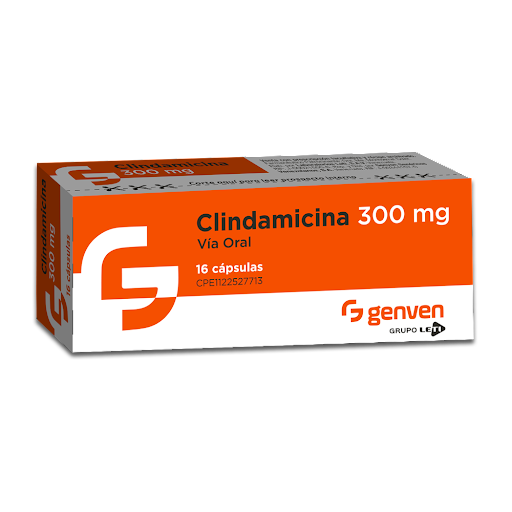 Clindamicina 300mg x 16 cápsulas antibiótico con prescripción facultativa. Leti