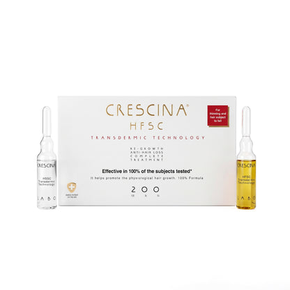 Crescina man 200 tratamiento completo 20 ampollas: 10 anticaída y 10 crecimiento x 3.5mL. Labo