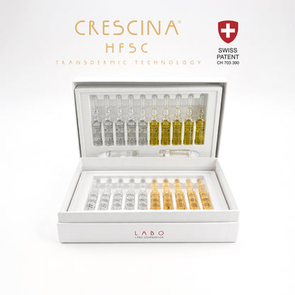 Crescina man 200 tratamiento completo 20 ampollas: 10 anticaída y 10 crecimiento x 3.5mL. Labo