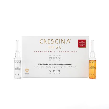 Crescina man 500 tratamiento completo 20 ampollas: 10 anticaída y 10 crecimiento x 3.5mL. Labo