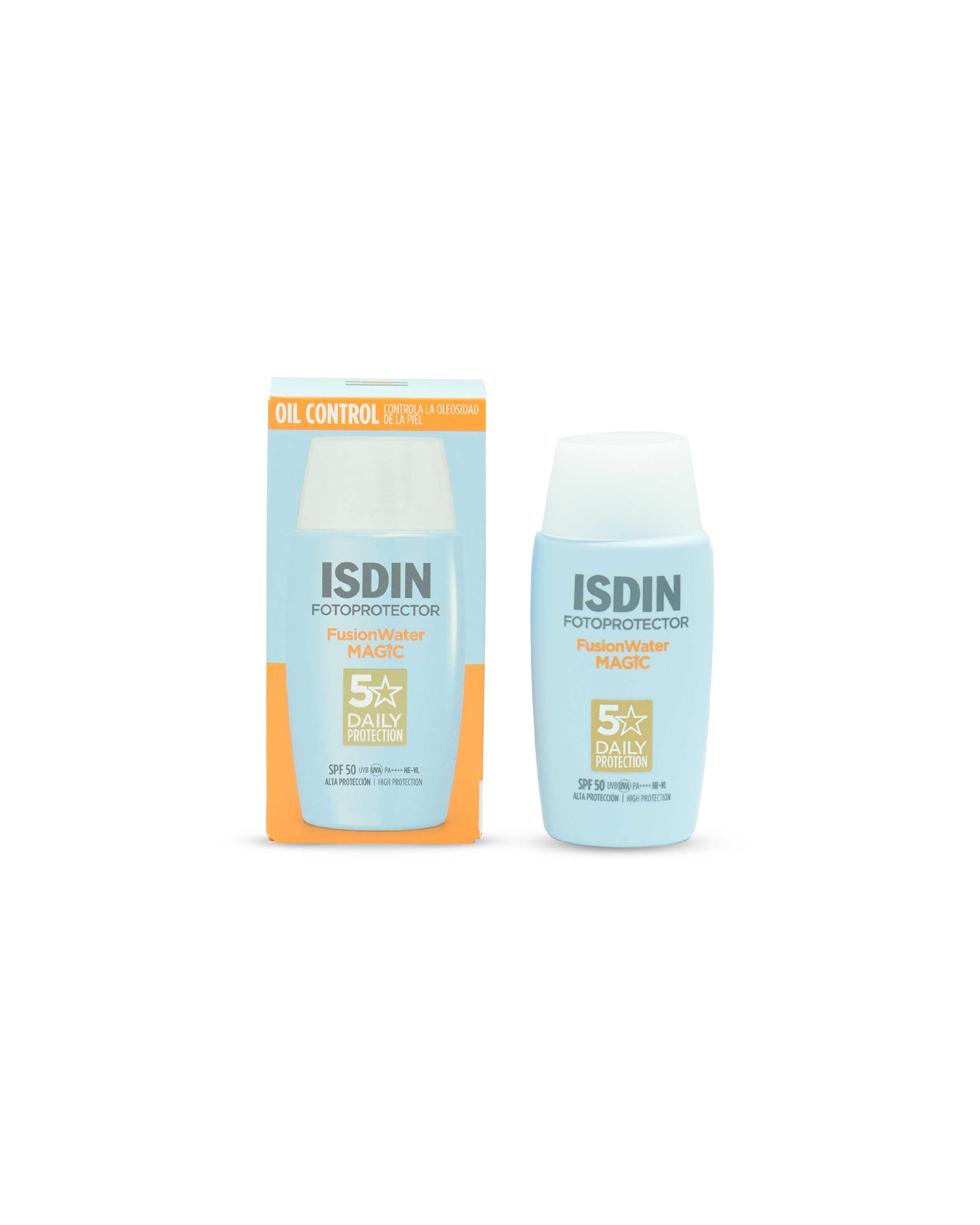 Fotoprotector fusion water magic sin color loción 50mL. Isdin